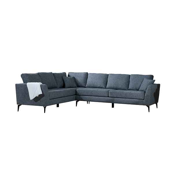 Hanah Home Rohová sedací souprava Tempo 300 cm tmavě šedá levá