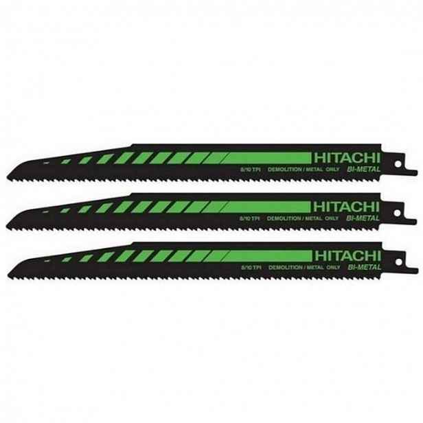 HiKOKI - Sada pilových plátků na kov 8-10 TPI, délka 225 mm, 3 ks 752021