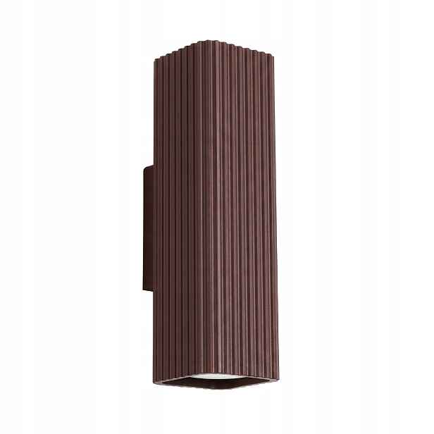 Sollux Lighting nástěnné svítidlo Rayo hnědé rýhované 2xGU10 10W nahoru a dolů IP20