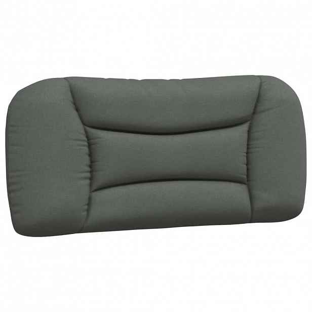 vidaXL Polštář na čelo postele Hvar tmavě šedý 90 cm textil