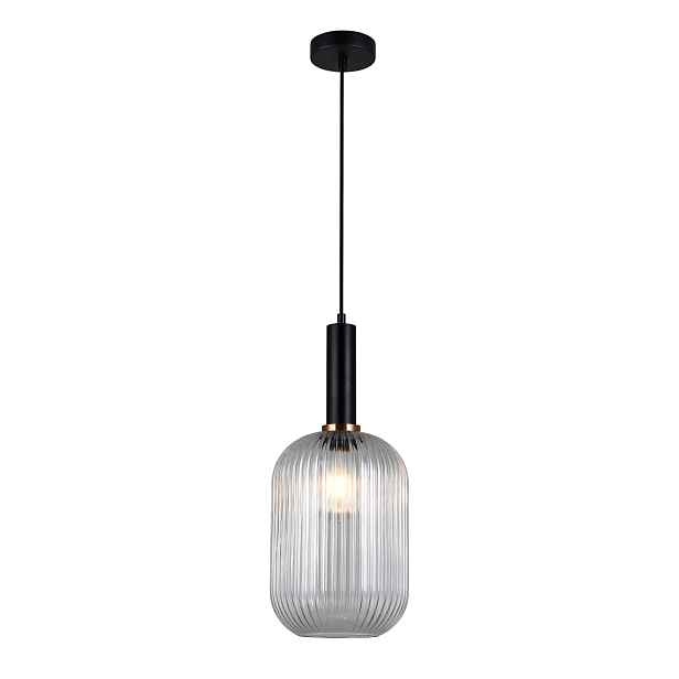 Závěsná lampa Antiola černá sklo E27 1x40W Italux