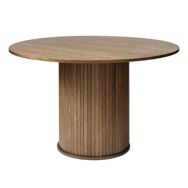 Kulatý jídelní stůl v dekoru dubu ø 120 cm Nola – Unique Furniture