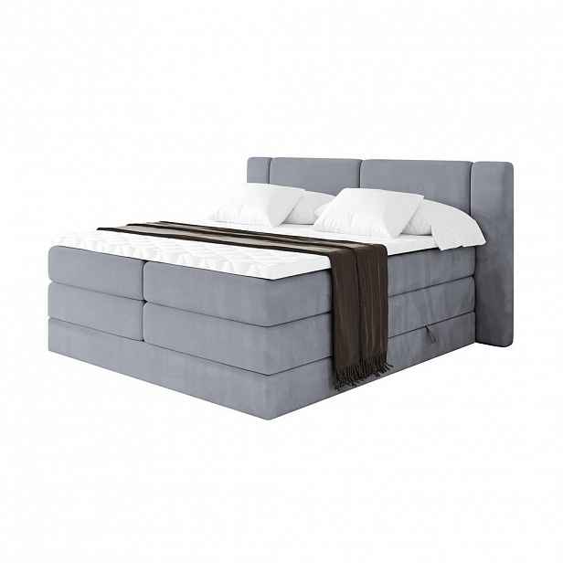 ALTDECOR POSTEL boxspring s matracemi H3/H4 - EVON KING - 180x200 cm Šedá