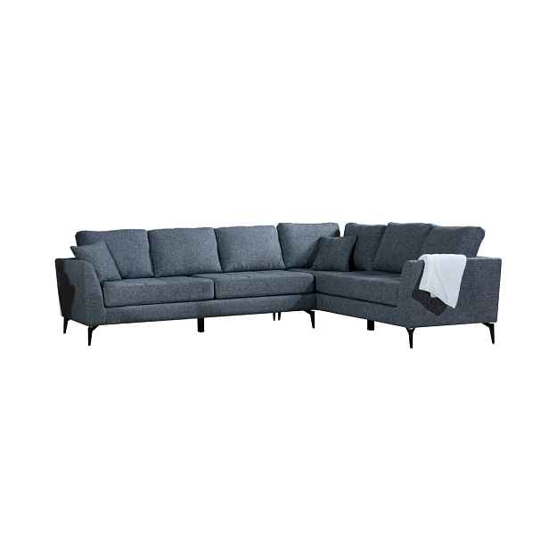 Hanah Home Rohová sedací souprava Tempo 300 cm tmavě šedá pravá