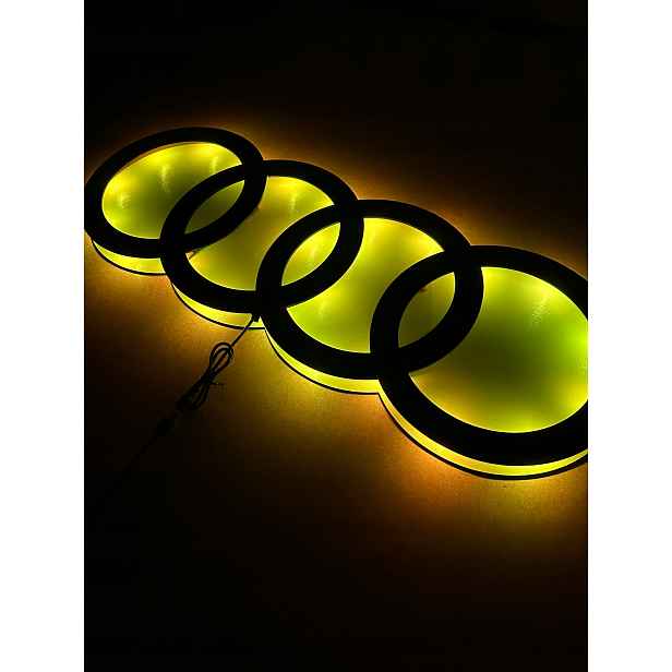 Logo Audi Led Obraz Dřevěný Nástěnná Dekorace Obraz 3D Dárek Dárek