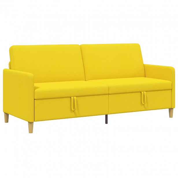vidaXL Sofa s úložným prostorem Světlá žlutá 192 x 78 x 87 cm