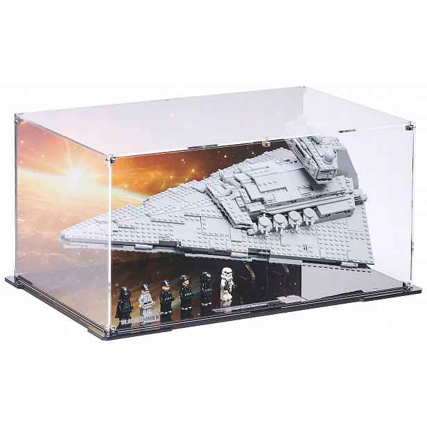 Vitrína s pozadím Blacked Brick pro Lego 75394 Star Wars Hvězdný ničitel