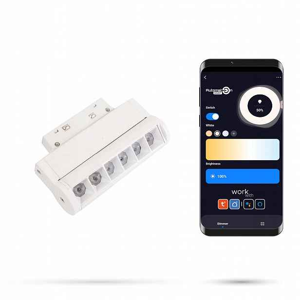 Bílý Led WiFi reflektor Zigbee nastavitelný 6W Smart Track 48VDC 3000-6000K
