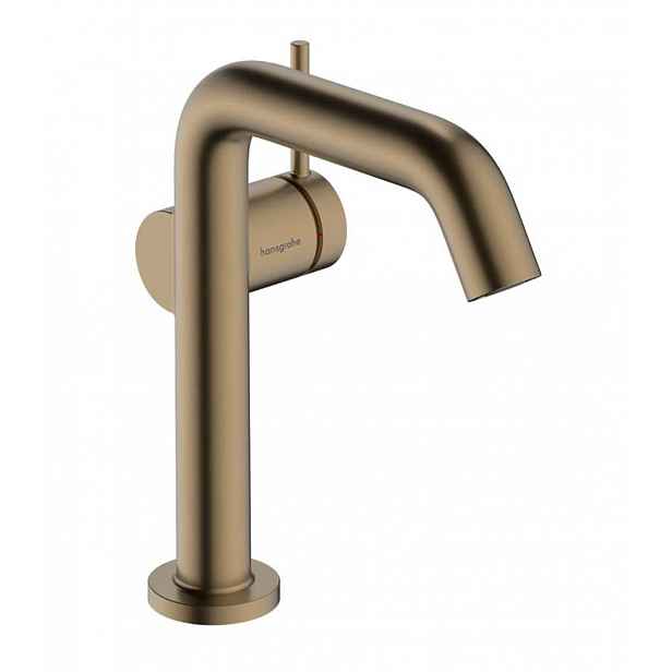 Hansgrohe Tecturis S - Umyvadlová baterie s výpustí Push-Open, CoolStart, EcoSmart, kartáčovaný bronz 73342140