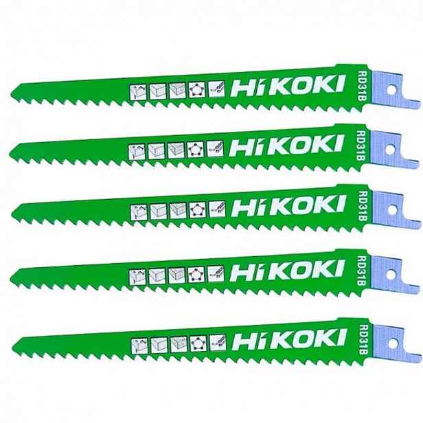 HiKOKI - Sada pilových plátků na dřevo 6 TPI, délka 150 mm, 5 ks 752025