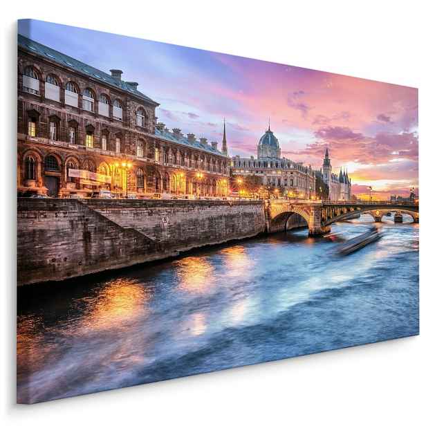Plátno Pařížský Most Ve Večerních Hodinách Varianta: 90x60
