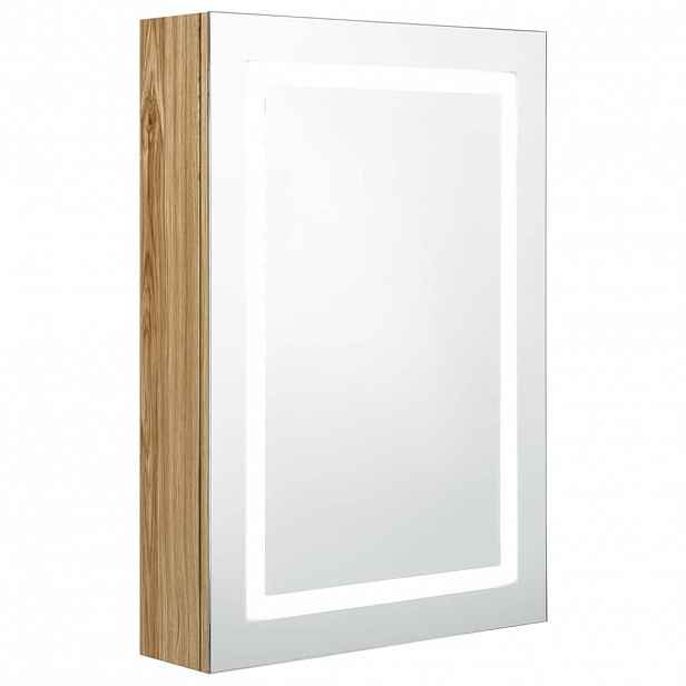 vidaXL LED koupelnová skříňka se zrcadlem dub 50 x 13 x 70 cm