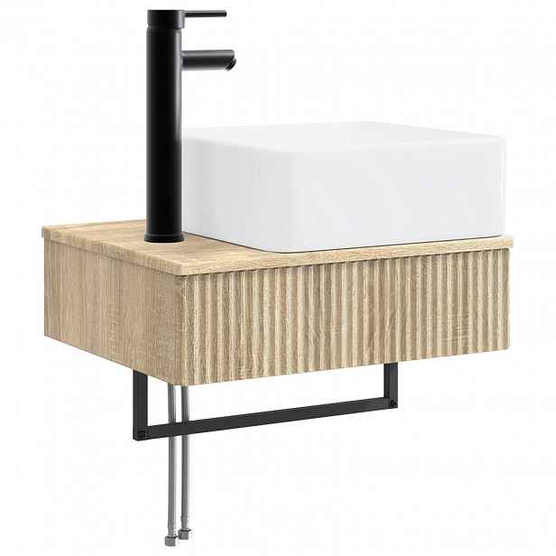 vidaXL Nástěnné umyvadlo Dub sonoma 53 x 35 x 39 cm Kompozitní dřevo