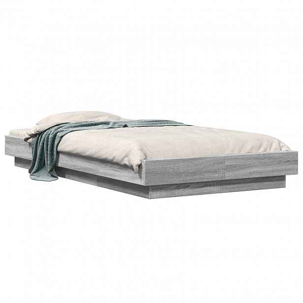 vidaXL Postel na podlaze Šedý Sonoma 80 x 210 cm Kompozitní dřevo
