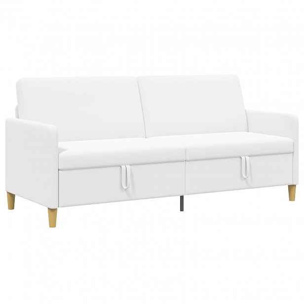 vidaXL Sofa s úložným prostorem Bílá 192 x 78 x 87 cm Polyester