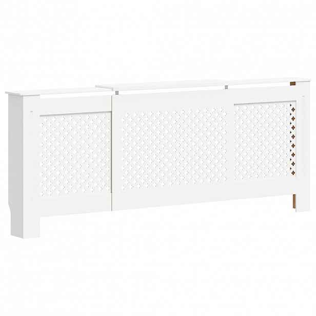 vidaXL Kryt na radiátor MDF bílý 205 cm