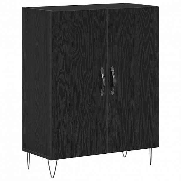 vidaXL Servírovací skříň Černý dub 69,5 x 34 x 90 cm Kompozitní dřevo