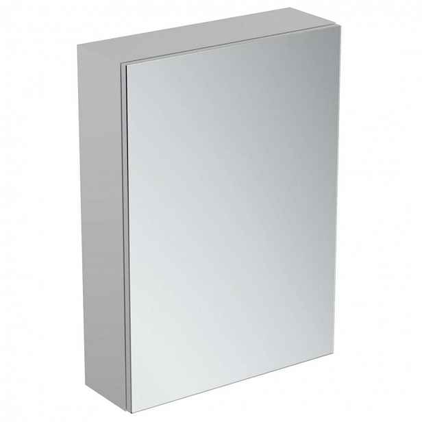 Ideal Standard Mirror&Light - Zrcadlová skříňka s LED osvětlením a zásuvkou, 50x70 cm, hliník T3428AL