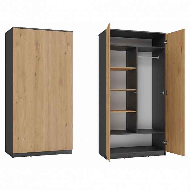 RAUMHIRSCH FURNITURE SKŘÍŇ Anthracit, Artisan 90/180/50
