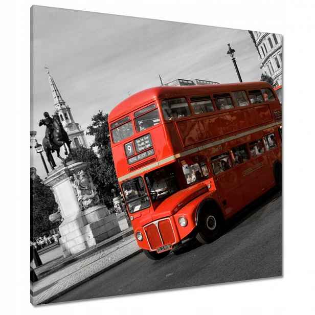 Obrazy 80x80 Červený autobus Londýn