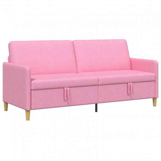 vidaXL Sofa s úložným prostorem Růžová 192 x 78 x 87 cm Polyester