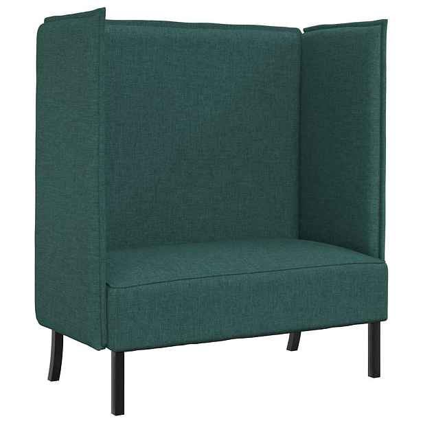 vidaXL Vysoký zpětný pohovka Tmavě zelená 109 x 56 x 121 cm textil