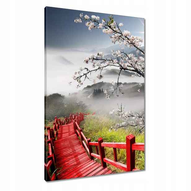 Obrazy 60x90 Červený most v Japonsku