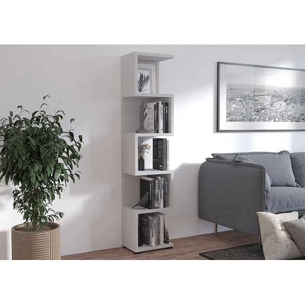 Designová knihovna MISHA 1 - šedá