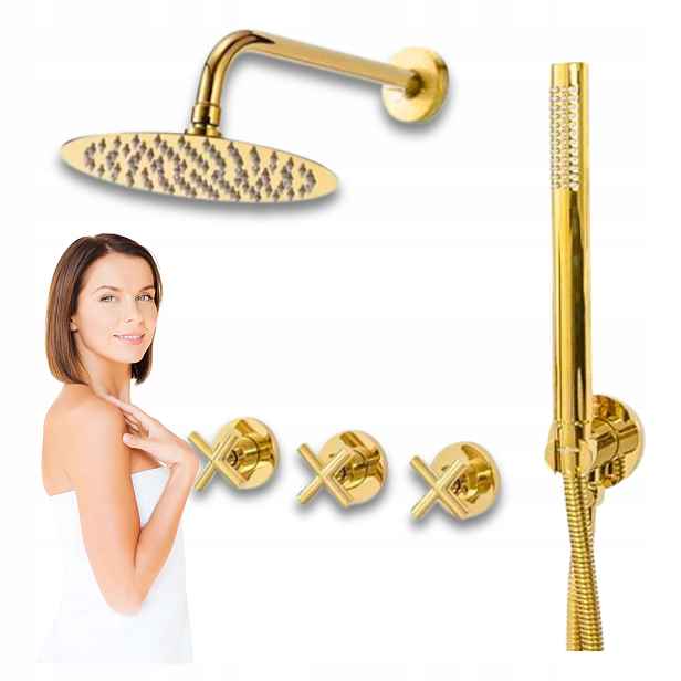 Sprchový Set Podomítkový Veranni Smartbox 1127G Zlatý