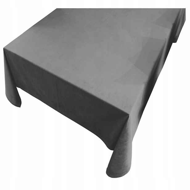 Velurový Ubrus Imperial 140x180 cm, sametový, světle šedý