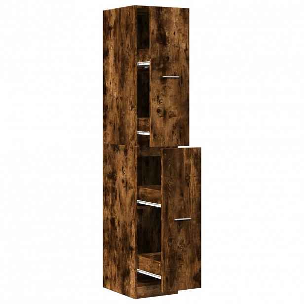 vidaXL Skříňka na léky kouřový dub 30 x 41 x 174,5 cm kompozitní dřevo