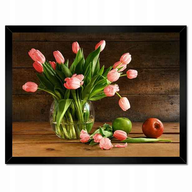 Plakáty v rámu 40x30 Červené tulipány