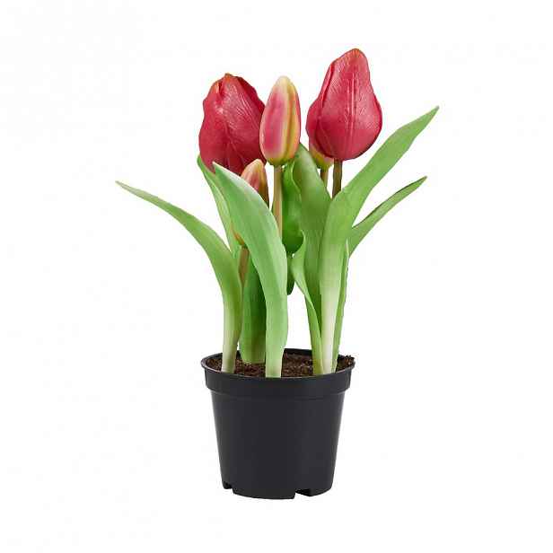 Butlers FLORISTA Tulipány "Real Touch" v květináči - růžová