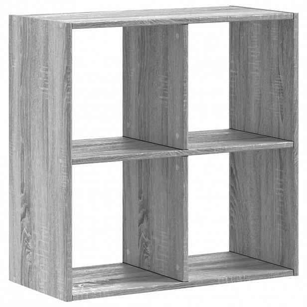 vidaXL Knihovna šedá sonoma 68,5 x 32 x 68,5 cm kompozitní dřevo