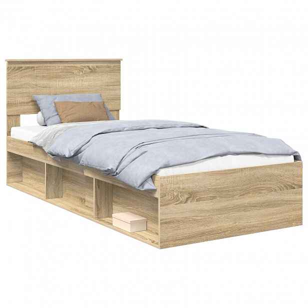vidaXL Rám postele Sonoma 90 x 190 cm Masivní borové dřevo