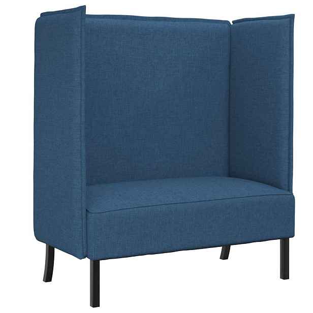 vidaXL Vysoký zpětný pohovka 101cm Modrá textil