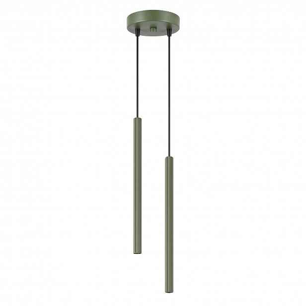Závěsná lampa Arche 2P zelená olivová Stropní osvětlení tuby trubky Sollux
