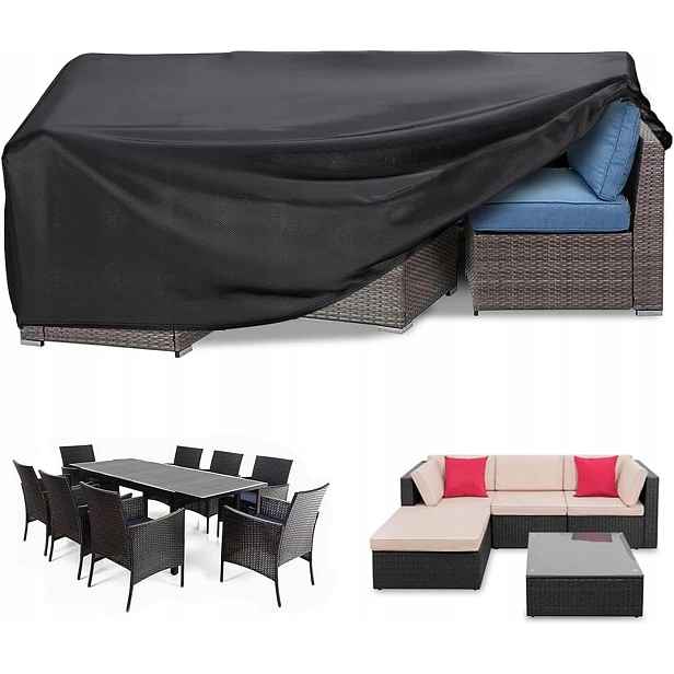 Obal na zahradní nábytek pro židle a stůl, voděodolná plachta 213×132 cm