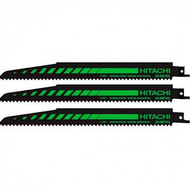 HiKOKI - Sada pilových plátků 6 TPI, délka 225 mm, 3 ks 752028