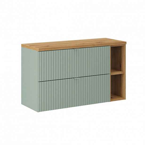 Petits-meubles SKŘÍŇKA POD UMYVADLO 100.4cm Jade Zelená a dřevo