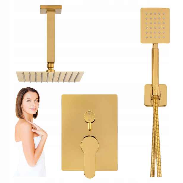 Sprchový Set Cubo Podomítkový Smartbox 1212G Zlatý