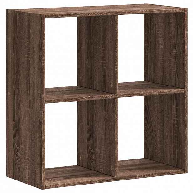 vidaXL Knihovna hnědý dub 68,5 x 32 x 68,5 cm kompozitní dřevo