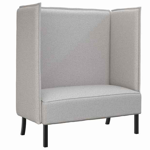 vidaXL Vysoký zpětný pohovka Oblačná šedá 109 x 56 x 121 cm textil