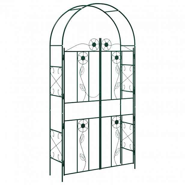 vidaXL Zahradní oblouk Zelená 115 x 37 x 226 cm Ocel