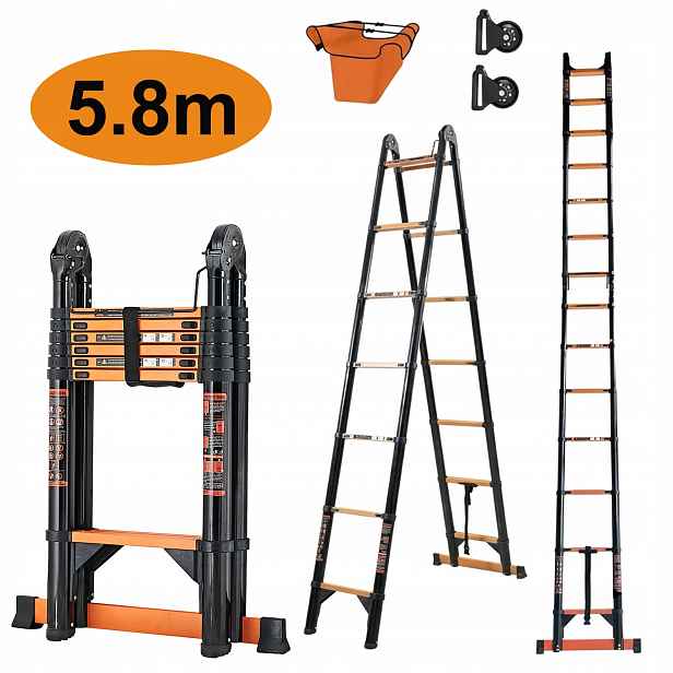 Výsuvné Teleskopické Skládací Lešení 5,8 m Nosnost 150 kg