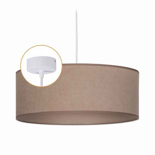 Závěsná lampa Abażur Béžová 40 cm 1 x E27 Lustr stropní svítidlo se stínítkem