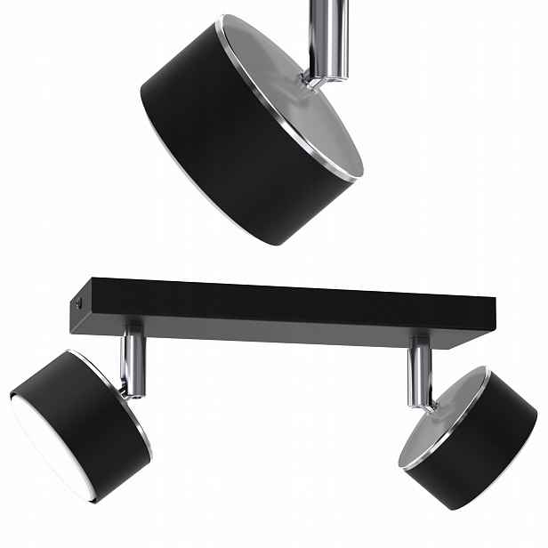 Stropní Svítidlo Stropní Reflektor Černý Chrom Pohyblivý Led GX53 Polská Lampa