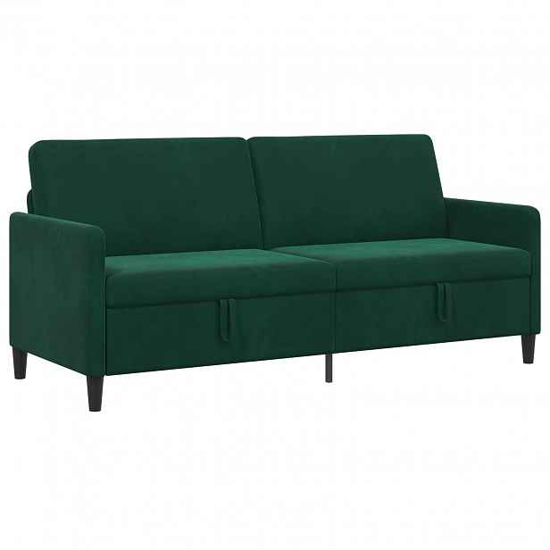 vidaXL Sofa s úložným prostorem Tmavě zelená 192 x 78 x 87 cm