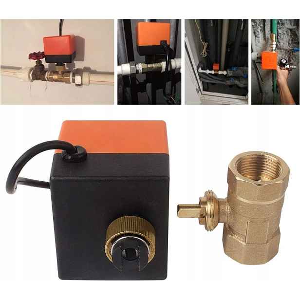 1PALCOVÝ Kulový Elektroventil S Pohonem 220 V DN25 Vodní Pohon