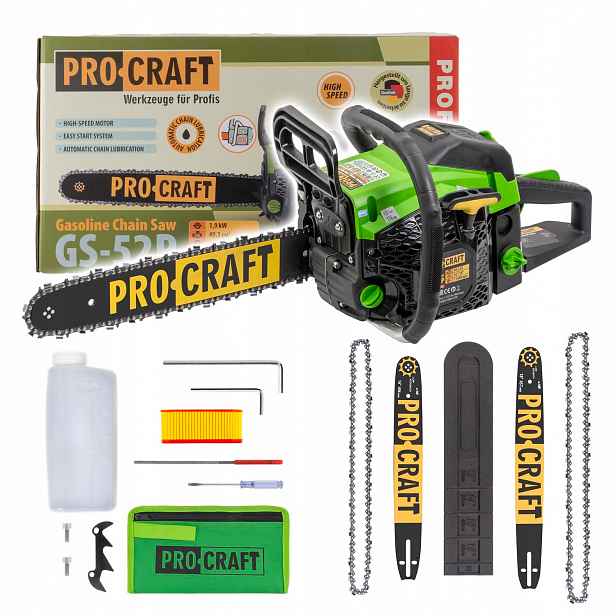 Benzínová řetězová pila Procraft GS-52P